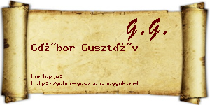 Gábor Gusztáv névjegykártya