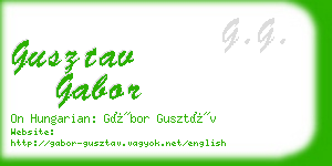 gusztav gabor business card